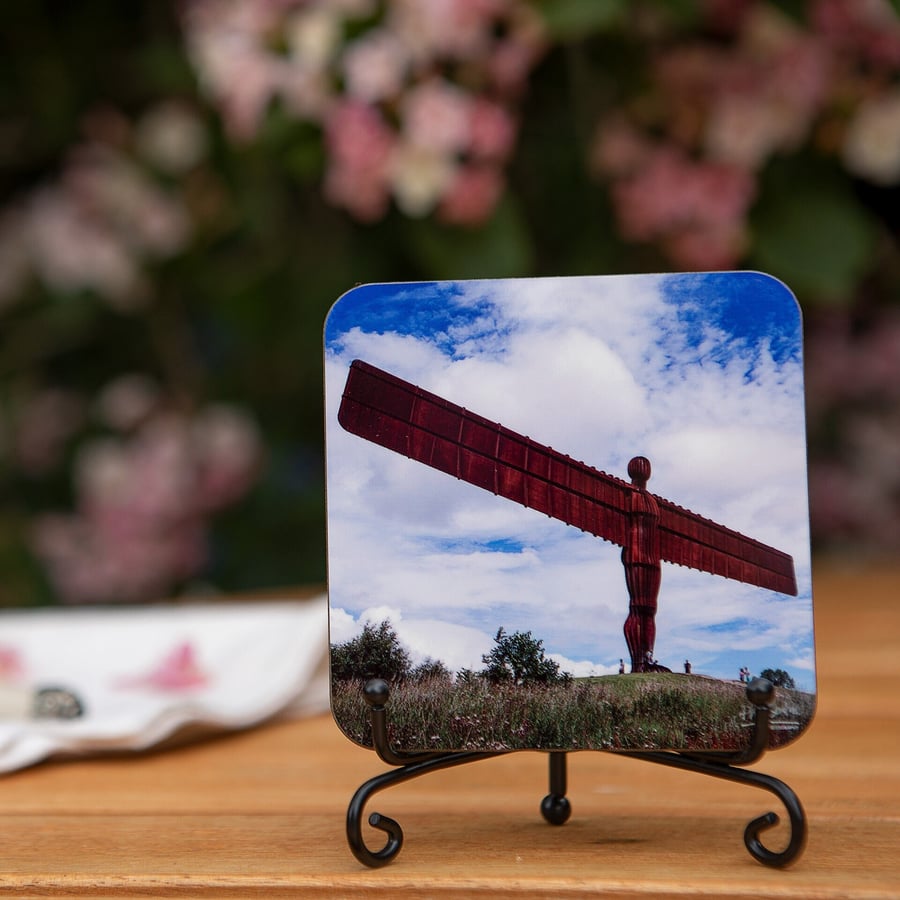 Angel of the North Wooden Coaster - Original North East Photo Gifts - Newcastle 