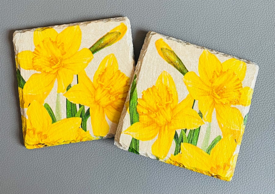 Daffodil Coasters Daffodil Gifts Daffodil Themed Gifts Easter Decorations 