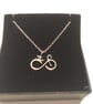 Solid Sterling Silver Infinity Bike Necklace, cycling pendant - Image 4