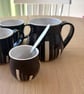 Handmade Ceramic Jug: Dark Chocolate Art Decor Design - Image 5