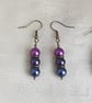 Gorgeous Peacock Purple Earrings - Dark tones - Image 4