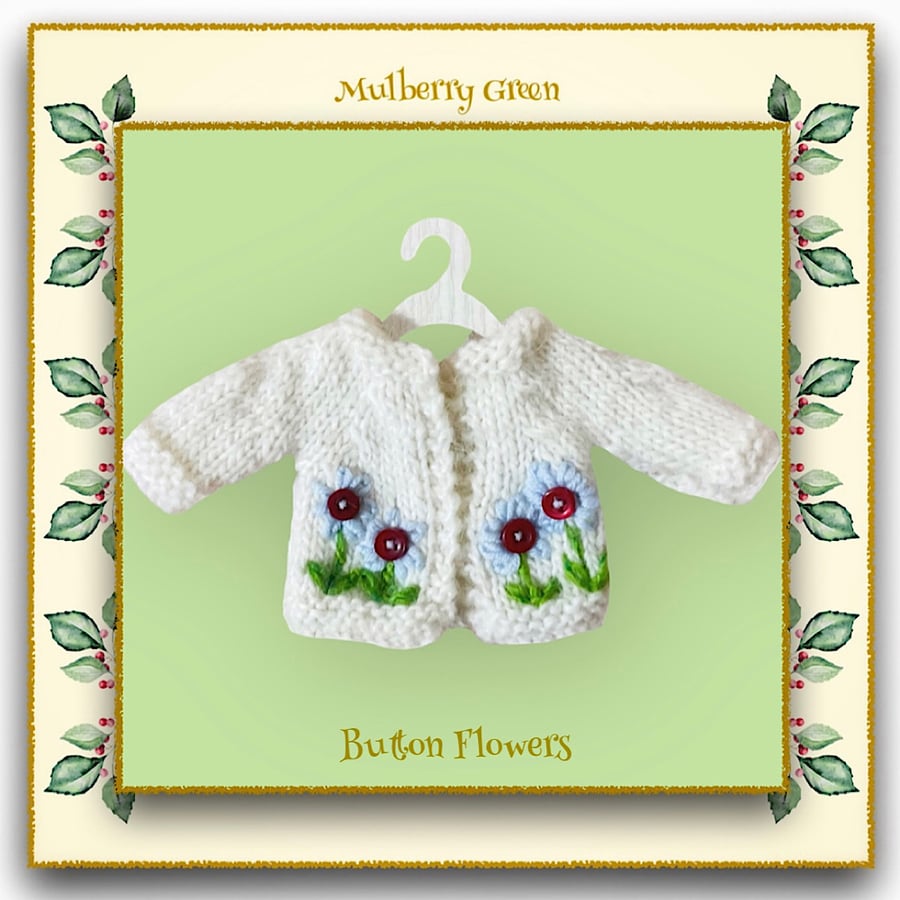 Button Flowers Cardigan