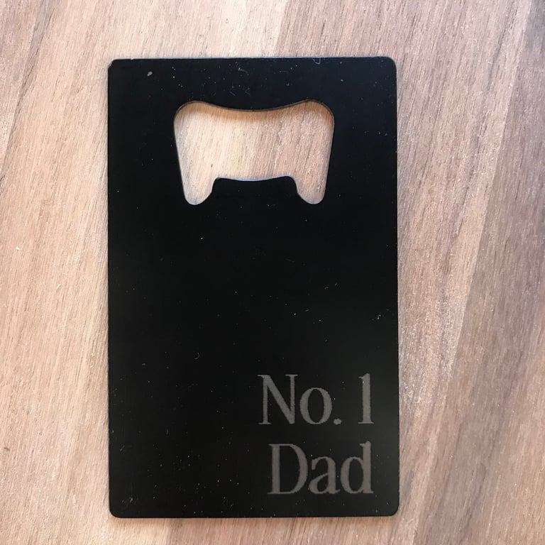 No 1 Dad engraved bottle opener
