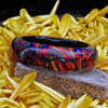 SALE - Chunky Bangle - Polymer Clay Bangle - Flaming Groovey 