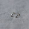 Recycled Sterling silver melted ball studs, simple, everyday earrings
