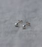 Recycled Sterling silver melted ball studs, simple, everyday earrings - Image 1
