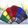  Rainbow Arc Stained Glass Suncatcher Handmade