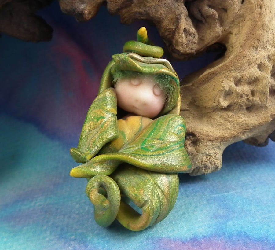 Summer Special ... Baby Elfling 'Dora' Swaddle OOAK Sculpt Ann Galvin