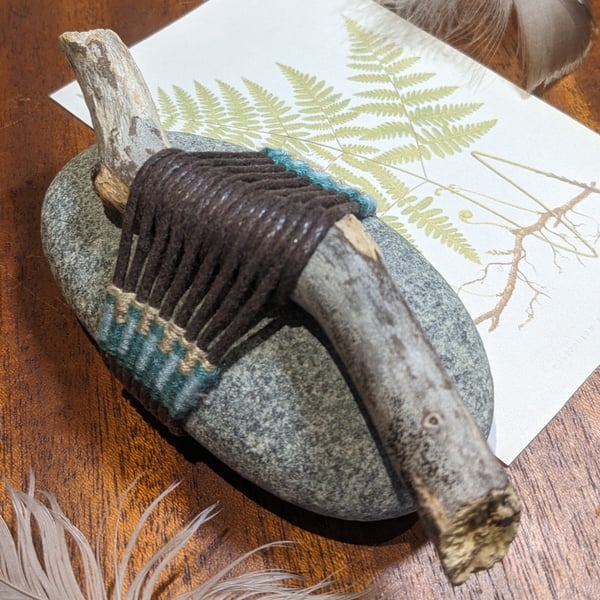 Wabi sabi sculpture: wrapped rock mindfulness object