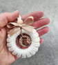 2 x Macrame Baubles with Wooden tree and stocking design - Image 5