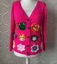 Hot pink fun cardigan - Image 2