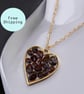 Garnet Rose Gold plated Worry Stone Necklace - Free Postage