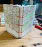 A7 Pocket Sketchbook with Recycled Map Covers and Mixed-Media Pages. Surrey - Image 3