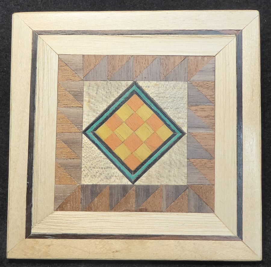 Wood veneer coaster