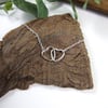 Interlocked Hearts Necklace, Sterling Silver 