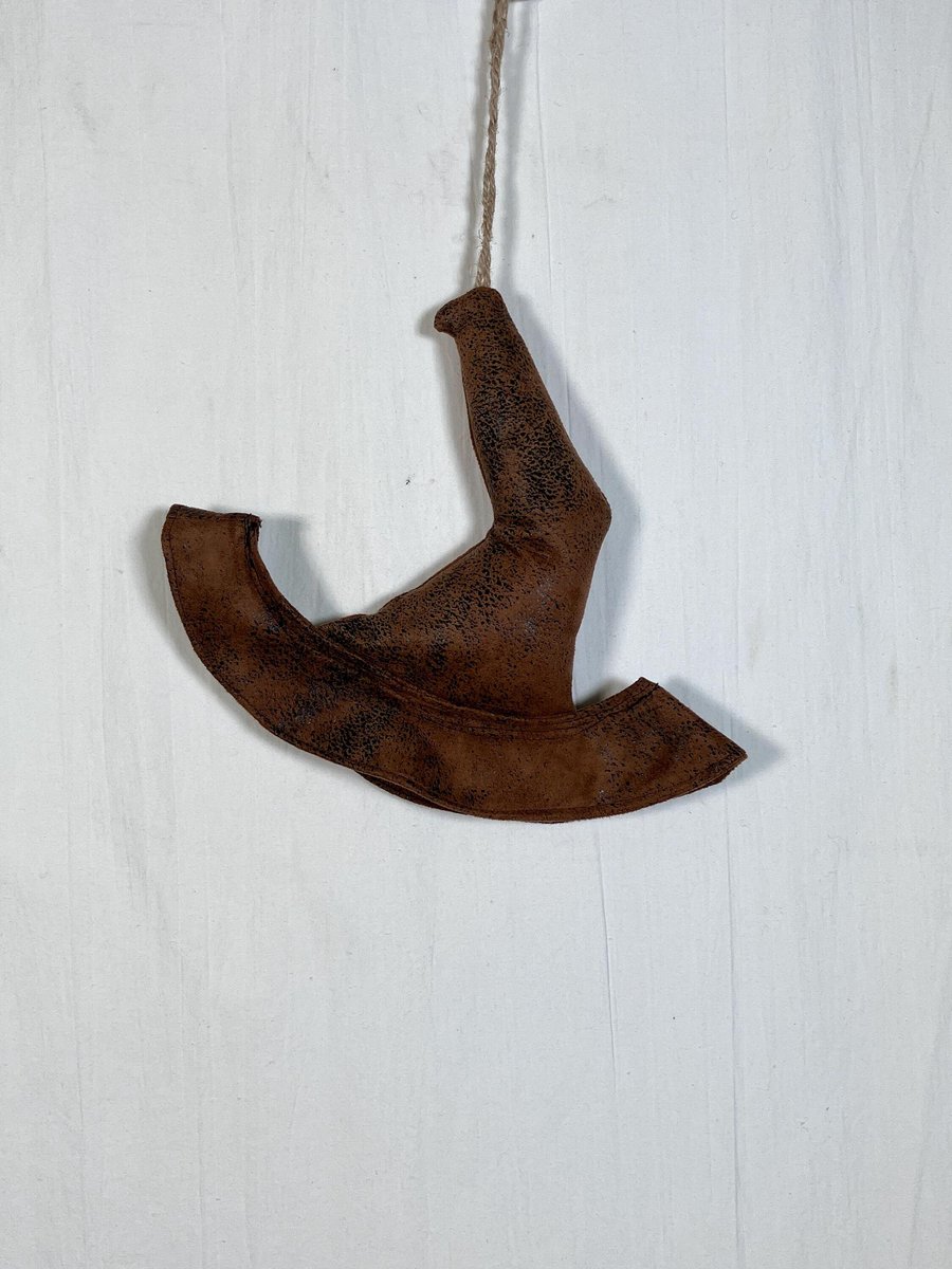 Hanging Halloween Ornament. Witch hat for halloween. Wise Woman's hat. Small bro