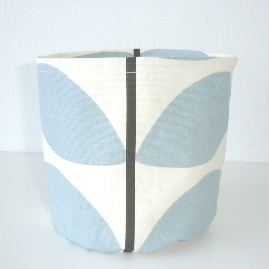 Toilet Roll Holder Loo Storage Basket Bathroom Kitchen Duck Egg Stem Leaf Tidy