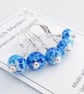 Lampwork Stitch Markers - Bright Speckled Blues - Image 2