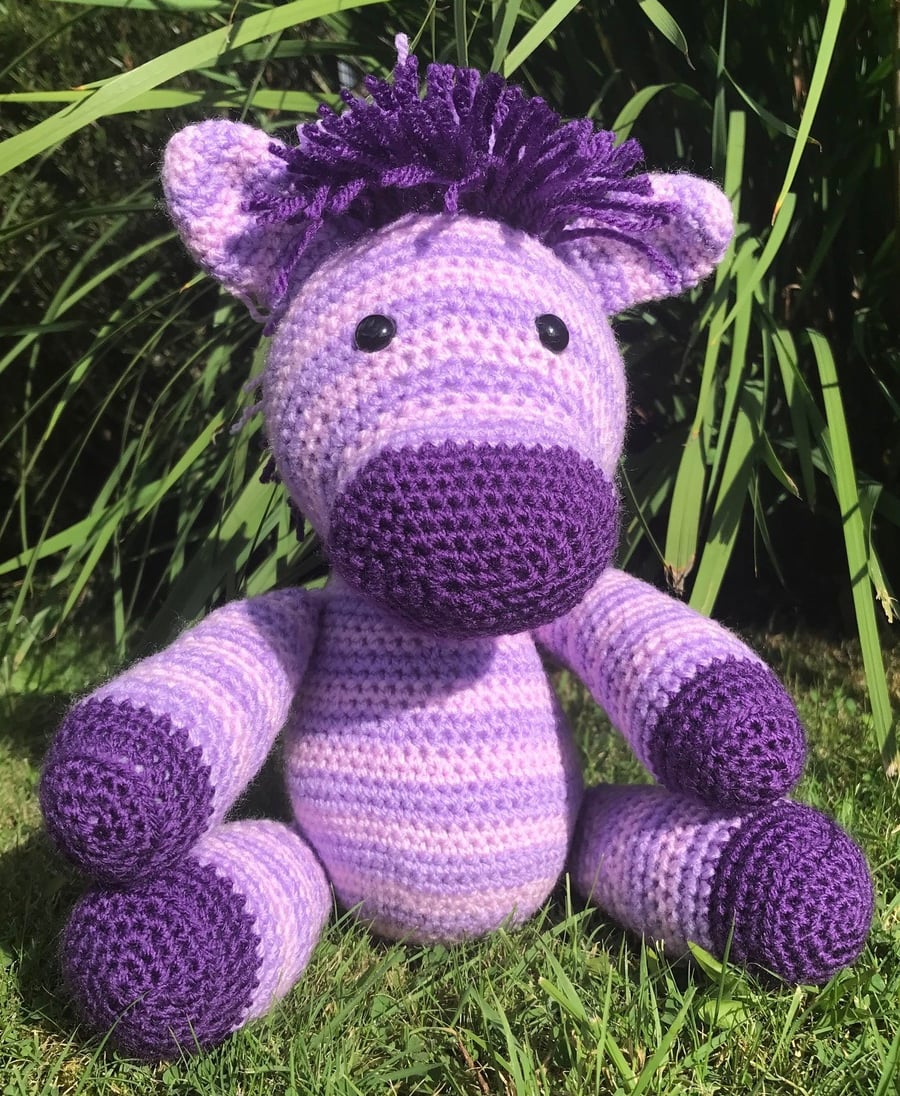 Crocheted Zebra Toy