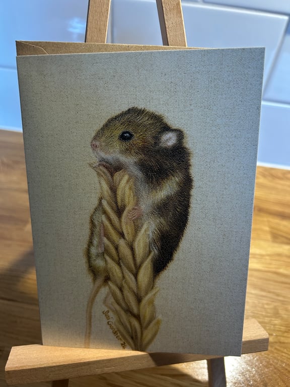 5x7 inch Harvest Mouse Card