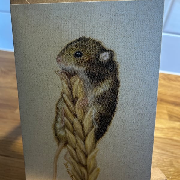 5x7 inch Harvest Mouse Card