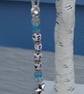 'Star' Christmas tree decoration, Star letter beads & charm, blue & silver