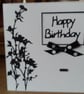 Mono wild flower birthday card - Image 2