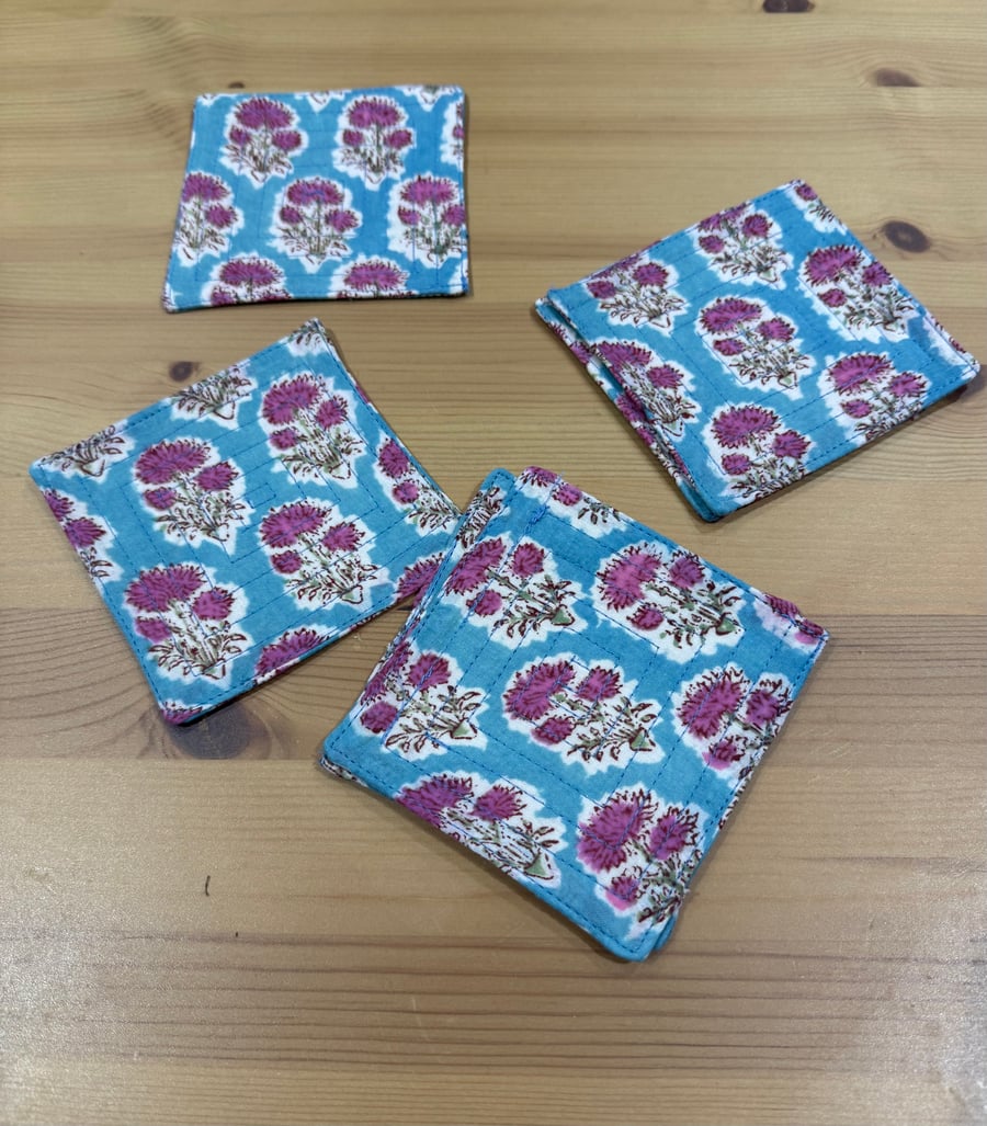 Block Print Coaster Set of 6