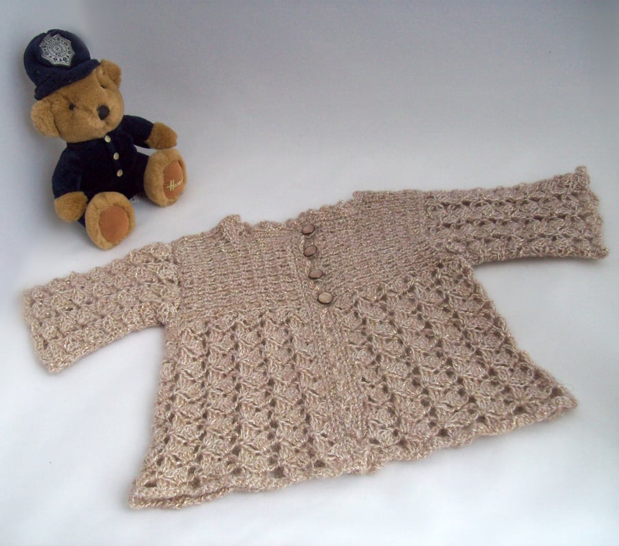 Beige baby cardigan
