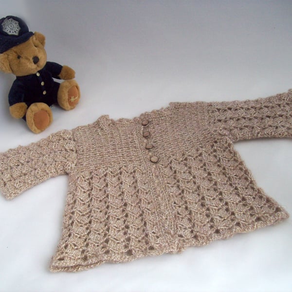 Beige baby cardigan