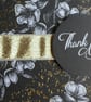 Thank You Card - Floral Black and Gold - Image 6