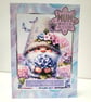 Cute Gnome Mother’s Day Card – Whimsical Floral Hydrangea Card for Mum