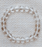 Ladies Clear Crystal Elastic Bead Bracelet - Image 1