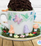 Crochet hedgehog in an espresso teacup. Hedgehog ornament. Hedgehog decoration. - Image 7