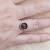 Brown Smoky Quartz ring. Women's Adjustable ring uk. 10mm stone. Reiki Charged