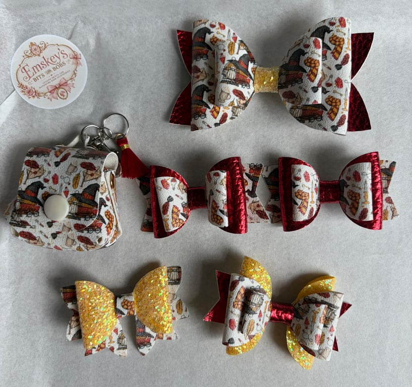 Harry Potter themed hair bow bundle