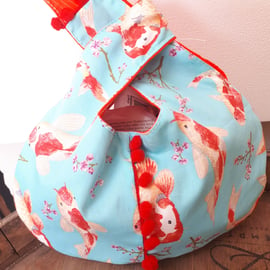 Koi carp Japanese  Knot bag 