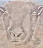 Feature Cushion with Pad: Sheep design 17" (43cm), Handmade Throw Pillow  - Image 2