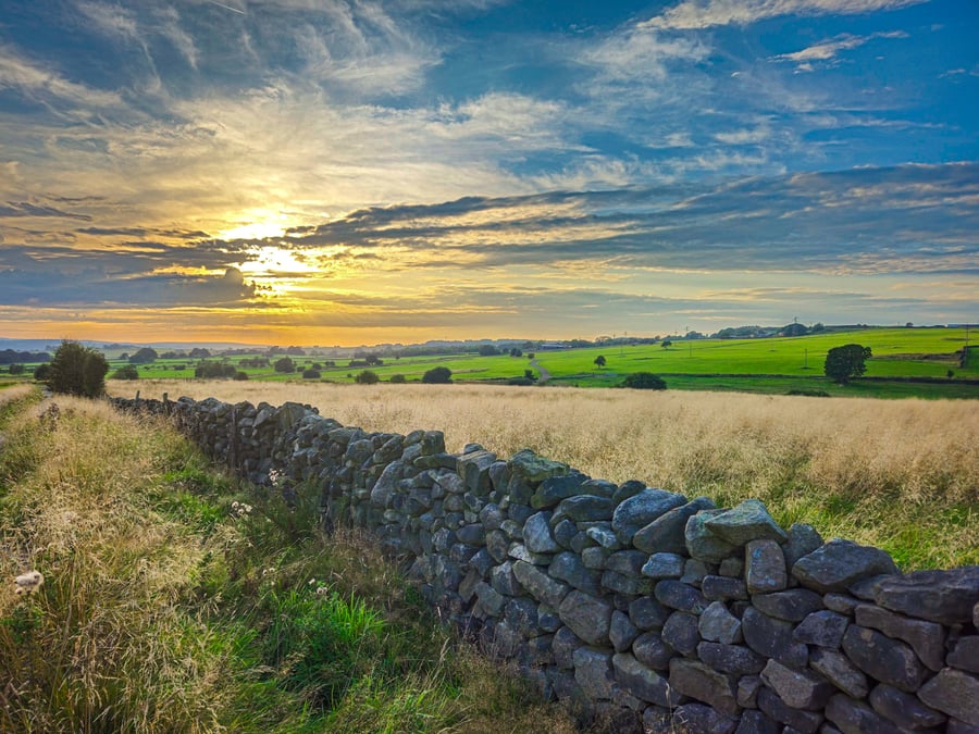 Baildon Moor Sunset - Yorkshire Landscape Photography Print (unframed unmounted)