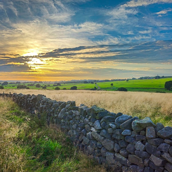Baildon Moor Sunset - Yorkshire Landscape Photography Print (unframed unmounted)