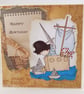 Handmade child's birthday card - pirate ship - Image 1
