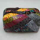 Crazy Patchwork Quilted Zipped Cube Holdall.