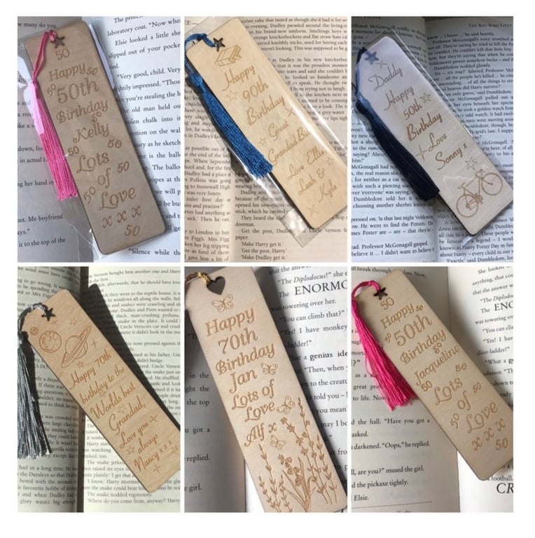 Personalised Birthday engraved bookmark