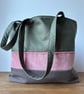 Colour Block Tote Bag - Woodland Dawn, Handmade in Bristol