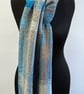 Handwoven blue scarf - Image 10