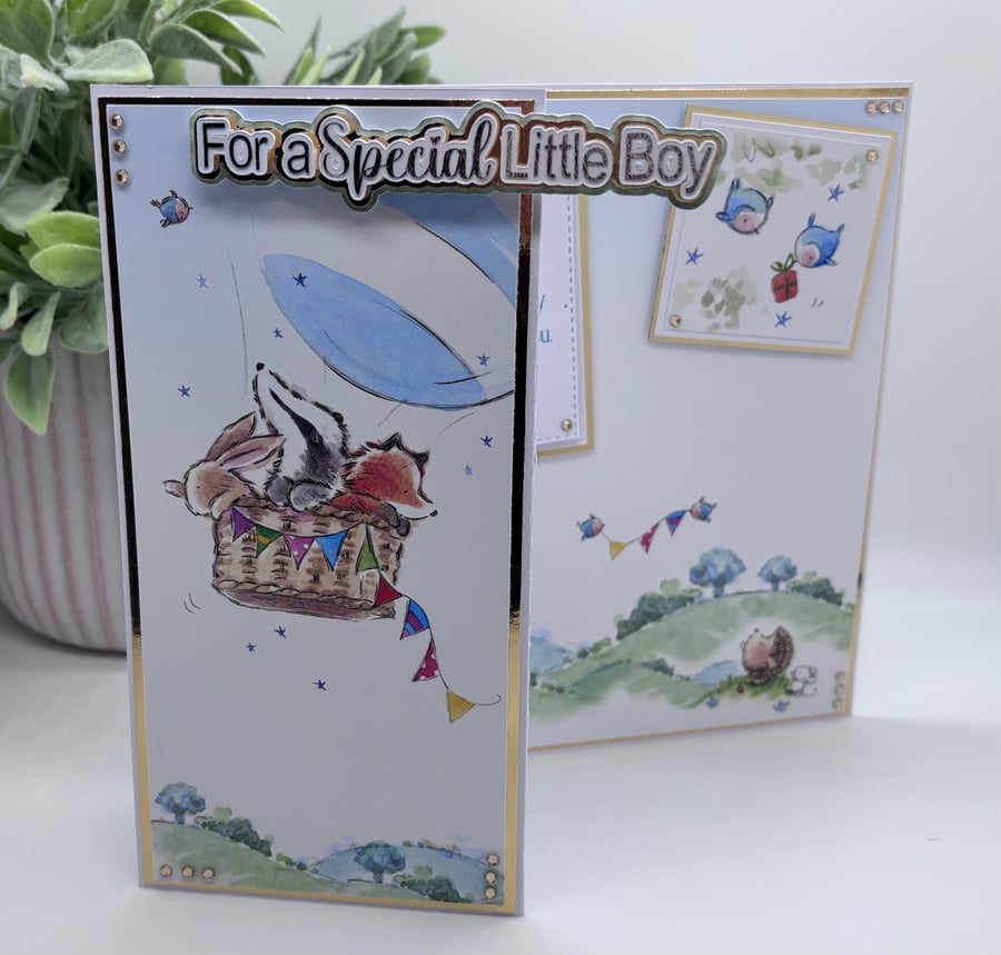 Little Boy's Z-fold Birthday Card