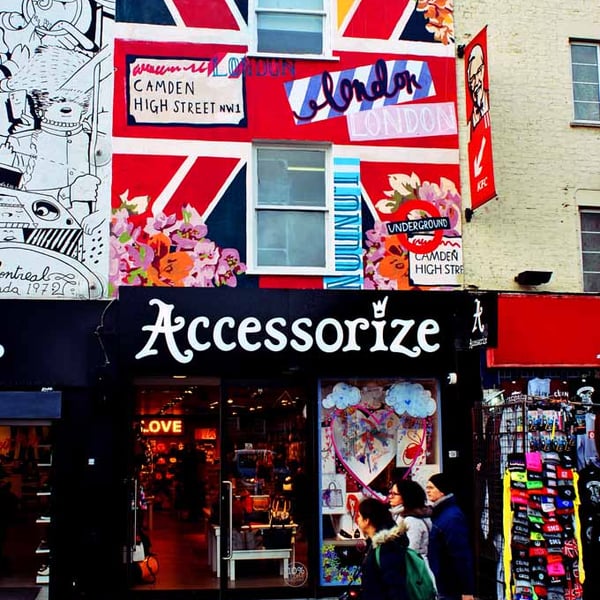 Camden High Street Colourful Shop Fronts London Photograph Print