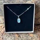Handmade, Unique Forget-Me-Not Necklace, Sterling Silver Hearts Chain.