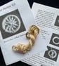 Kit to Make 6 x Dorset Cross Wheel Buttons, Warm Beige - Image 1