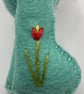 Aqua Bunny The Little Hand Embroidered Felt Rabbit   - Image 7